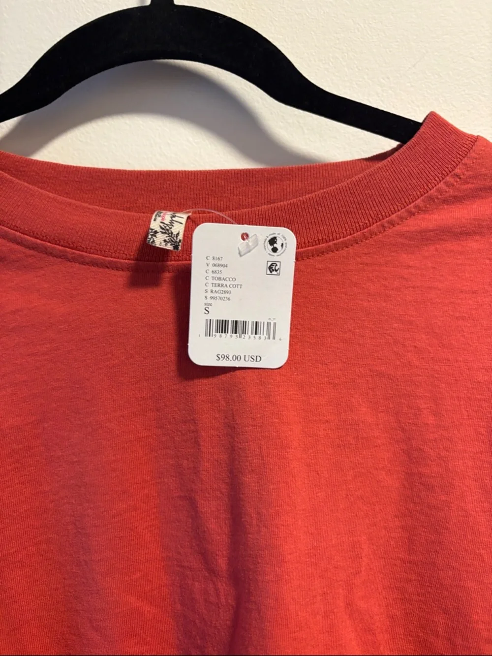 Free people  intimately T-shirt. NWT. Tobacco - Picture 2 of 5